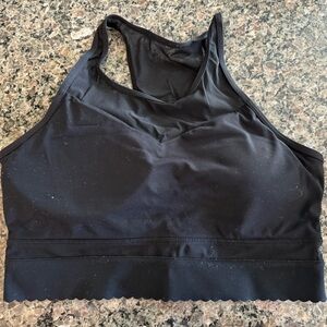 Zyia Black Scalloped Sports Bra